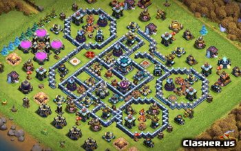 CoC Town Hall 13 Base Layouts: War, Trophy & Hybrid Maps #7862