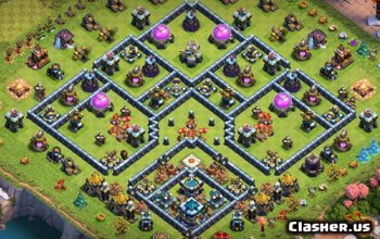CoC Town Hall 13 Base Layouts: Home, War & Trophy Maps #8211