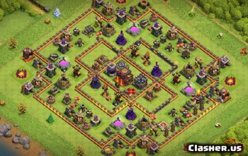 Top Clash of Clans Town Hall 10 Base Layouts & Maps #8373