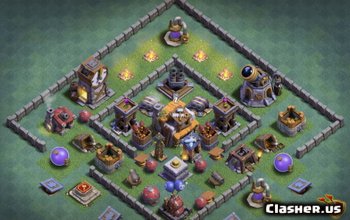 Builder Hall 5 Coc Base Layouts Links Clash Of Clans Clasher Us