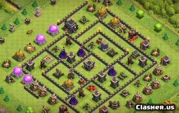 CoC Town Hall 9 Base Layouts & Links - Home & War Maps #8583