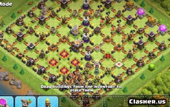 CoC Town Hall 11 Hybrid Base Layouts & Links for Home Village #9115