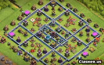 TH13 Town Hall Base Layouts for CoC - War, Trophy & Home #9308