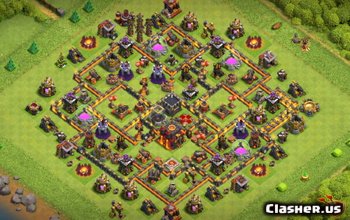 Top Town Hall 10 Base Layouts & Maps for CoC Farming & Trophies #9496