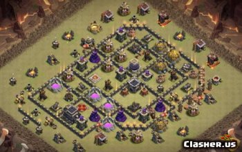 CoC Town Hall 9 Base Layouts: Trophy, War & Home Village #9618