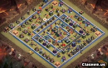 CoC Town Hall 14 Base Layouts & Maps - Trophy & War Bases #9994