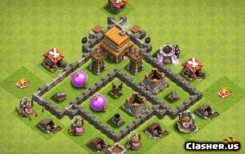 Town Hall 4 Coc Farming Base Links Clash Of Clans Clasher Us