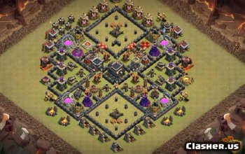 CoC Town Hall 9 Base Layouts: War, Trophy & Home Village #11443