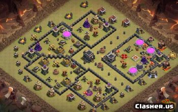 Top Town Hall 9 CoC Base Layouts & Maps for War & Trophies #11575