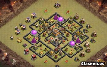 Top CoC Town Hall 8 Base Layouts & Maps for War & Farming #11775