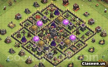 CoC Town Hall 9 Base Layouts: Farming & Trophy Maps #11943