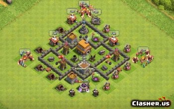Town Hall 5 Base Layouts for CoC: War, Trophy & Home #12263