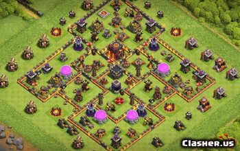 Top CoC Town Hall 10 Base Layouts & Maps - Clash of Clans #12443