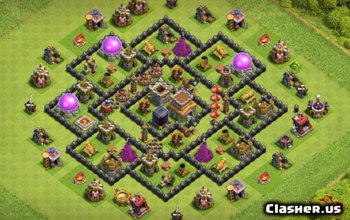Town Hall 8 CoC Base Layouts: War, Trophy & Home Village #12849