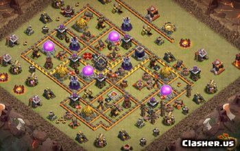 CoC Town Hall 10 Base Layouts & Maps for Home & War #13020