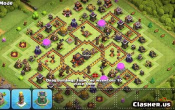 COC radnice 10 Base Layouts & Maps - Kopírovat nyní! #13511