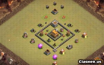 Best CoC Town Hall 4 Base Layouts & Maps - Home & War #13527