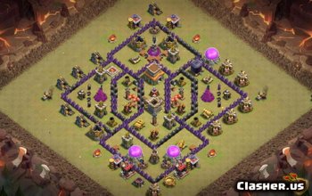 Town Hall 11 - HYBRID Base Map #6 - Clash of Clans | Clasher.us