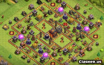 Top CoC Town Hall 10 Base Layouts & Maps for Farming & Trophy #13737