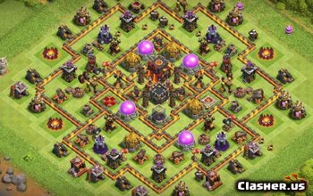 CoC Town Hall 10 Base Layouts: Maps for War & Farming #13975