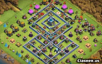 [Town Hall 11] TH11 War/Trophy base #1546 - Anti E-drag [With Link] [11 ...