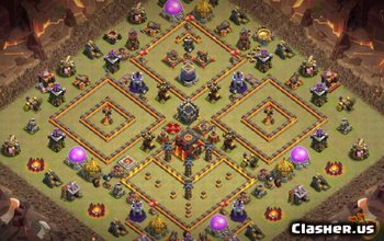 CoC Town Hall 10 Base Layouts: Home, War & Trophy Maps #14391