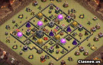 Top Town Hall 9 Base Layouts for CoC - War & Home Village #14418