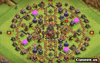 Top Town Hall 10 Base Layouts for CoC - Farming & War #14604