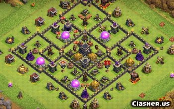 CoC Town Hall 9 Base Layouts: Farming & Trophy Maps #14635
