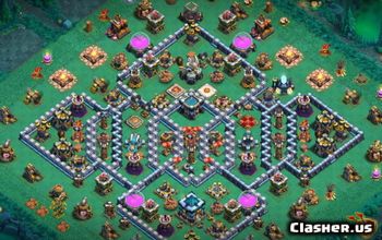 CoC Town Hall 13 Base Layouts: War, Trophy, Hybrid Maps #14673