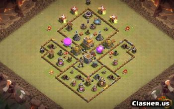 Town Hall 7 CoC Base Layouts: Trophy, War & Home Village #14717