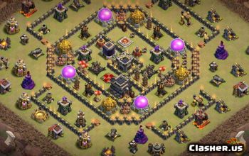 Top Clash of Clans Town Hall 9 Base Layouts & Maps #14733