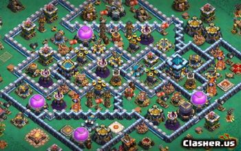 CoC Town Hall 13 Base Layouts: Home, War & Hybrid Maps #14761