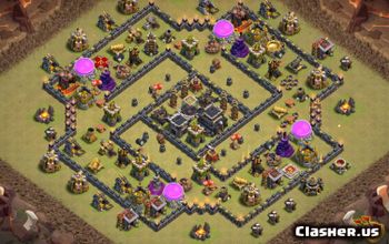 Best CoC Town Hall 9 Base Layouts & Maps | Farming & Trophy #14797