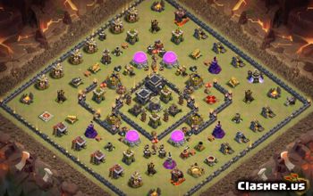 CoC Town Hall 9 Base Layouts: Farming & Trophy Maps #14864