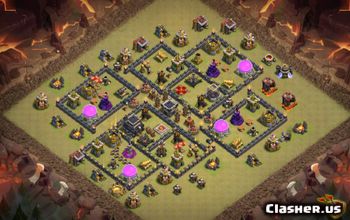 CoC Town Hall 9 Base Layouts: Farming & Trophy Maps #14866