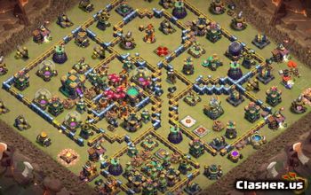 CoC Town Hall 14 Base Layouts & Maps - Home, Trophy, War #14954