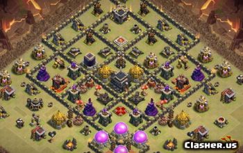 CoC Town Hall 9 Base Layouts: Home, Trophy & War Maps #14972