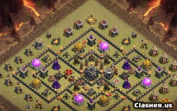 CoC Town Hall 9 Base Layouts - War, Home & Trophy Maps #15230
