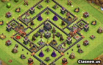 Clan of Clans Town Hall 9 Base Layouts & Maps #15252