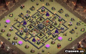 CoC Town Hall 9 Base Layouts: Home, Trophy & War Maps #15324