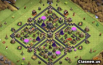 Top Town Hall 9 Base Layouts & CoC Map Links - Farming & Trophy #15389