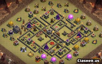 CoC Town Hall 9 Base Layouts | Home, War & Map Links #15554