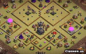 CoC Town Hall 9 Base Layouts: Home, War, & Trophy Maps #15862