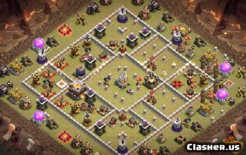 CoC Town Hall 11 Base Layouts & Maps - Home, Trophy, War #16111