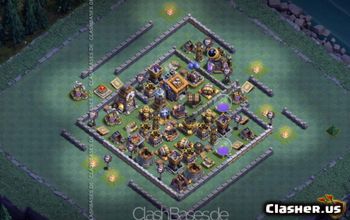 CoC Builder Hall 9 Base Layouts: Farming & Trophy Maps #16911