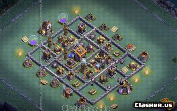 CoC Builder Hall 9 Base Layouts: Farming & Trophy Maps #16915