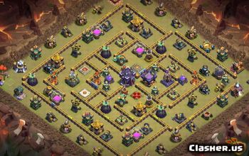 CoC Town Hall 15 Base Layouts & Copy Links | Home Village & Troops #27424
