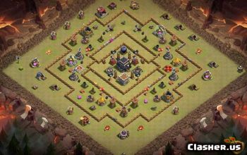 CoC Town Hall 9 Layouts & Base Maps | Home, Trophy, Farming #27559