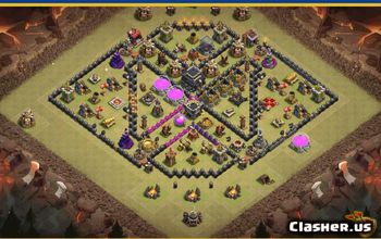 CoC Town Hall 9 Base Layouts & Maps | Trophy, Hybrid & More #27629
